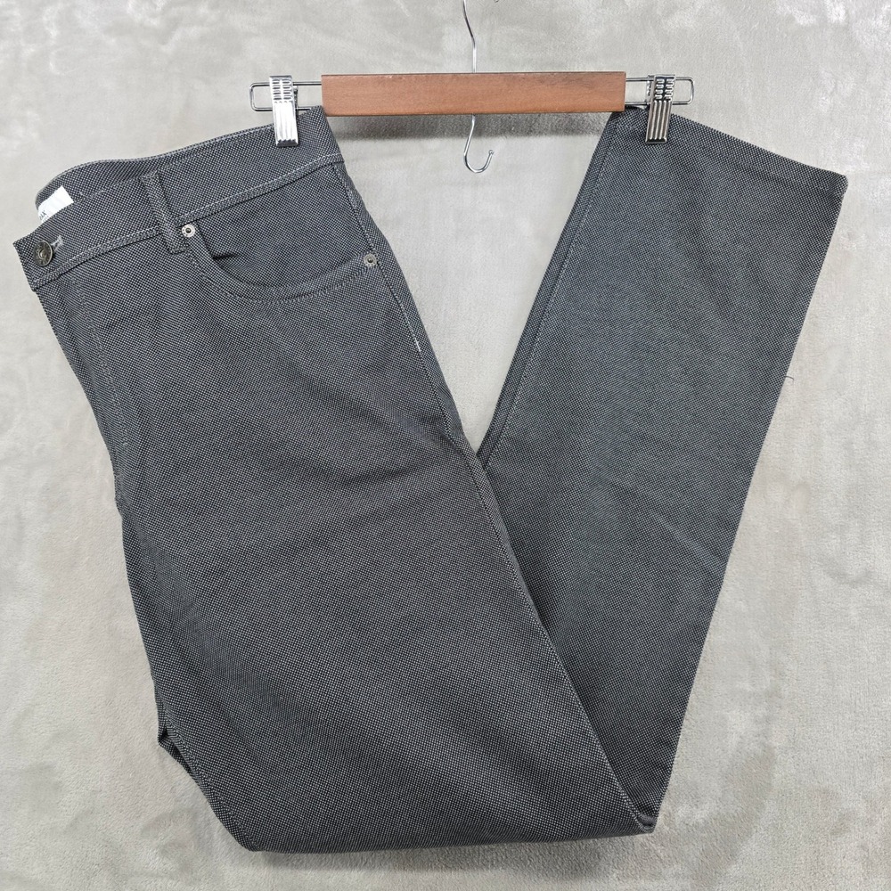 Brax Cadiz Straight Pants Mens 38/34 Grey Two Tone Cotton Structure Stretch NEW